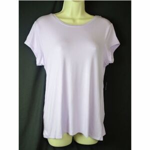 Tahari Periwinkle Faux Wrap Back T-Shirt Women’s Size M NEW